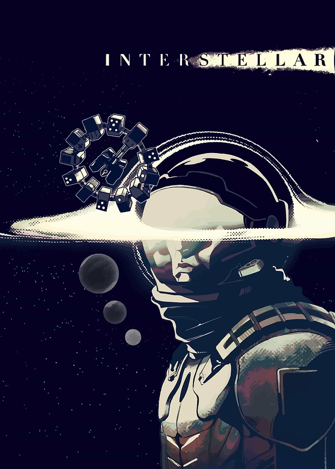 Interstellar Astronaut and Spacecraft