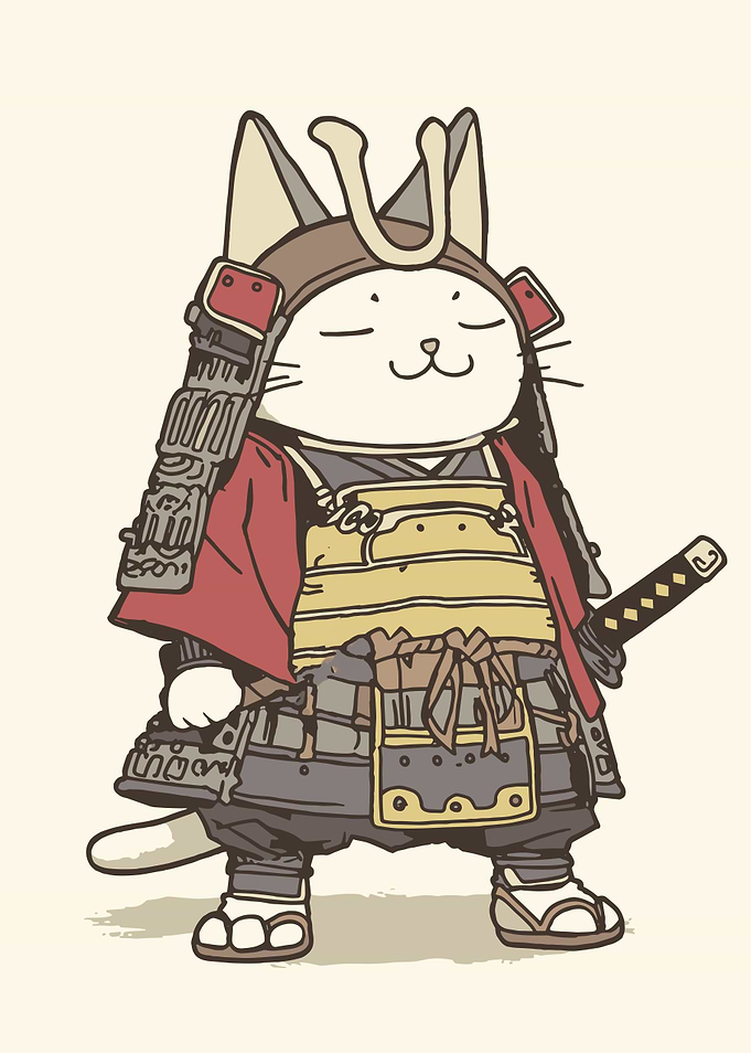 Samurai Cat Warrior