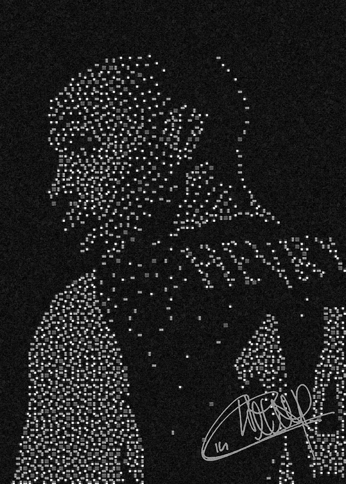 Pixelated Portrait of a Man