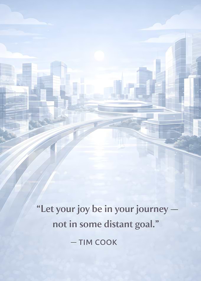 Inspirational Cityscape with Quote