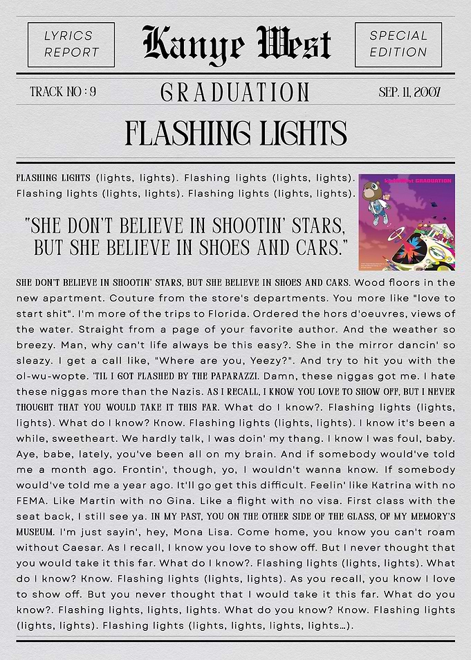 Kanye West Flashing Lights