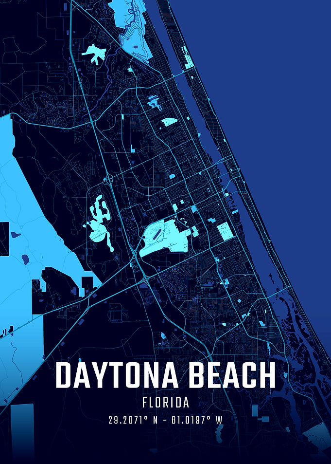 Daytona Beach Midnight City Map