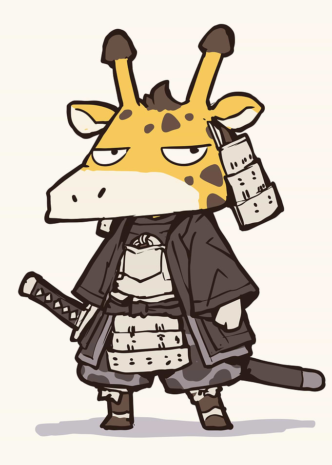 Samurai Giraffe with Katana