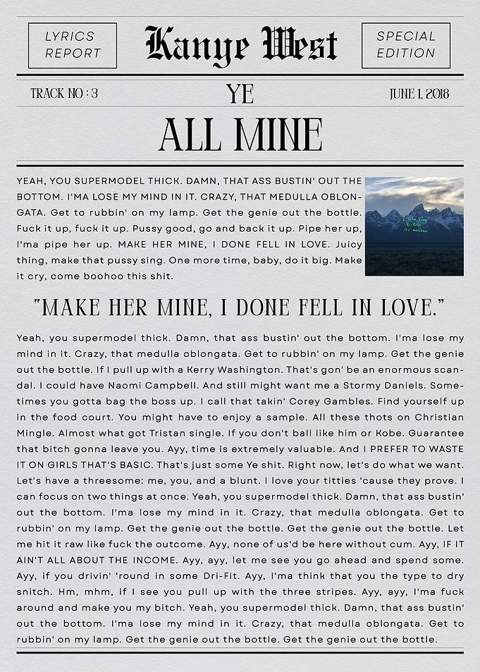 Kanye West 'All Mine'