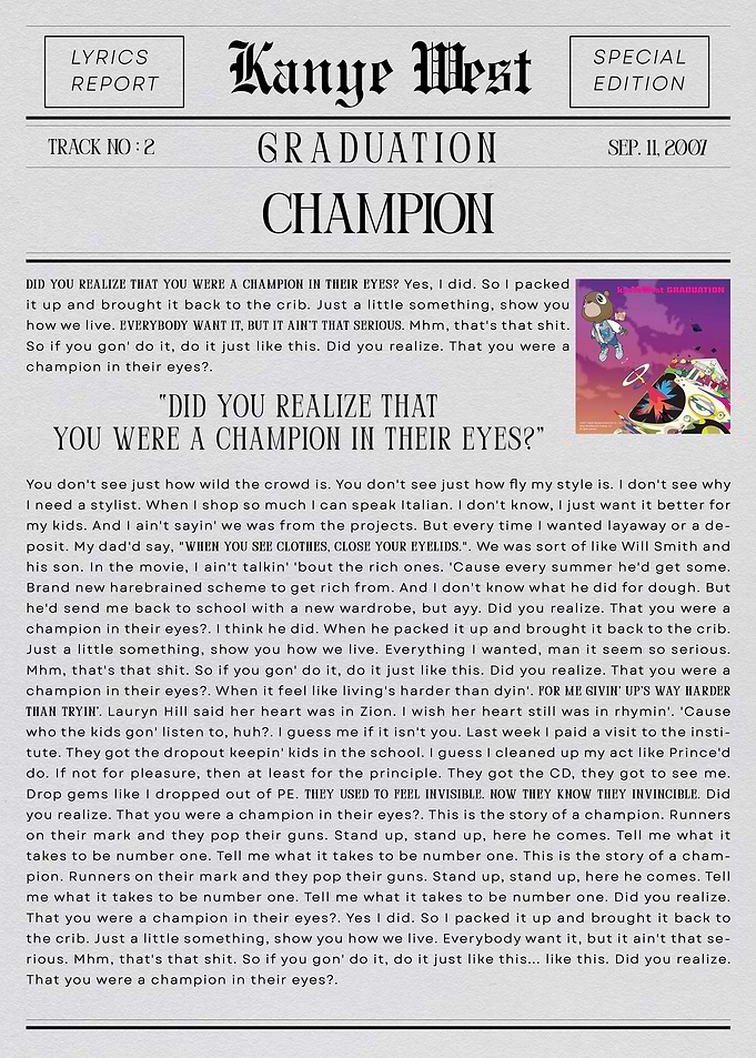 Kanye West Champion