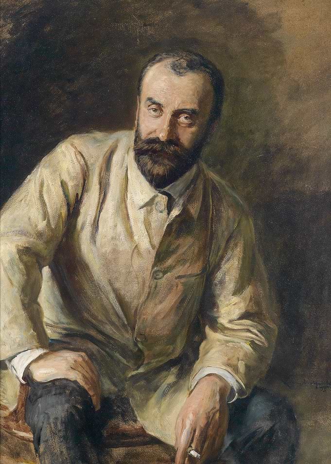 Portrait of a Bearded Man in a Studio