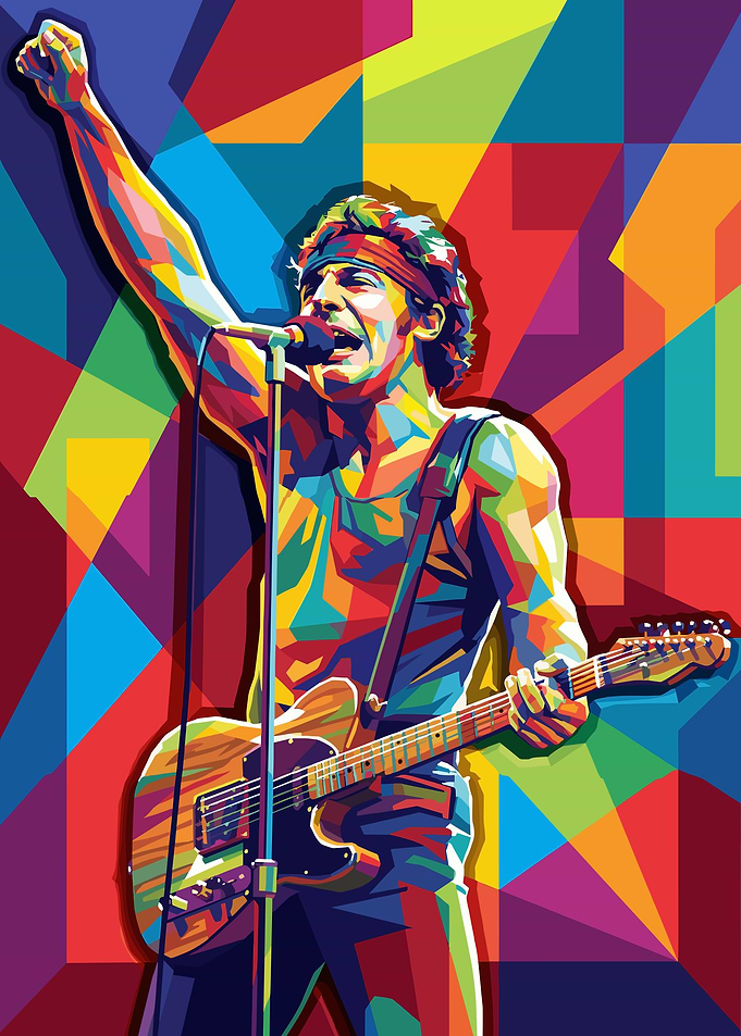 Bruce Springsteen Pop Art Portrait