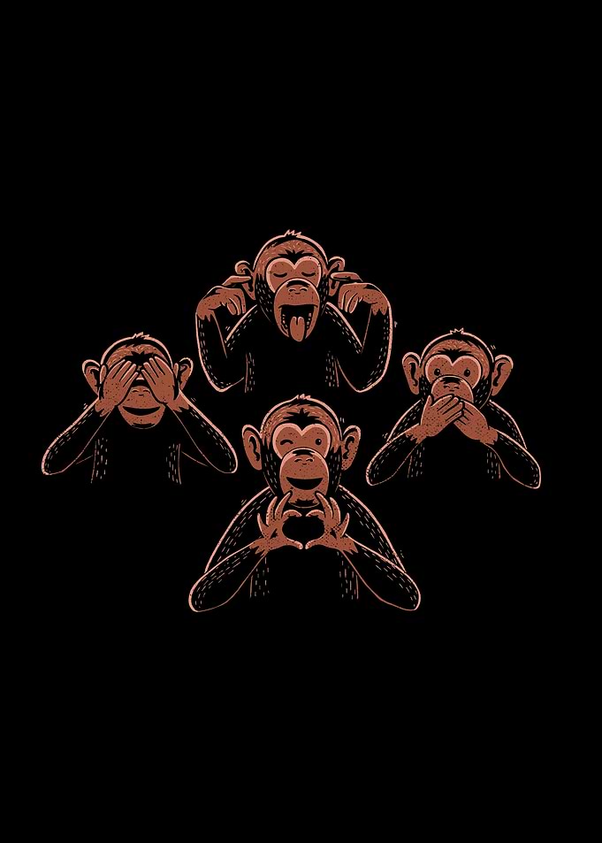 Three Wise Monkey And One Lover