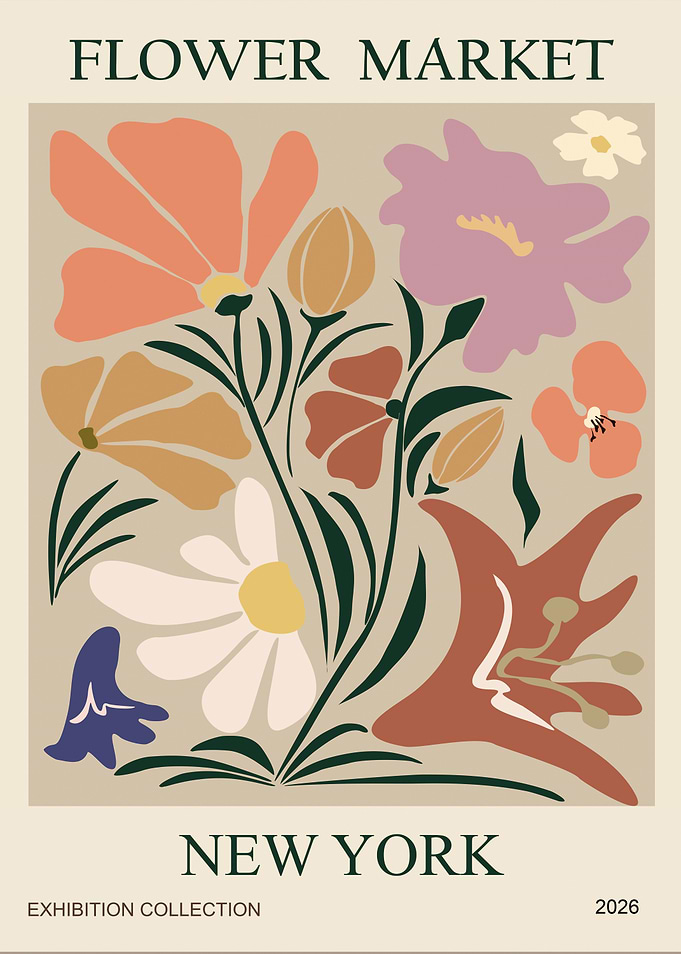 Flower Market New York Poster