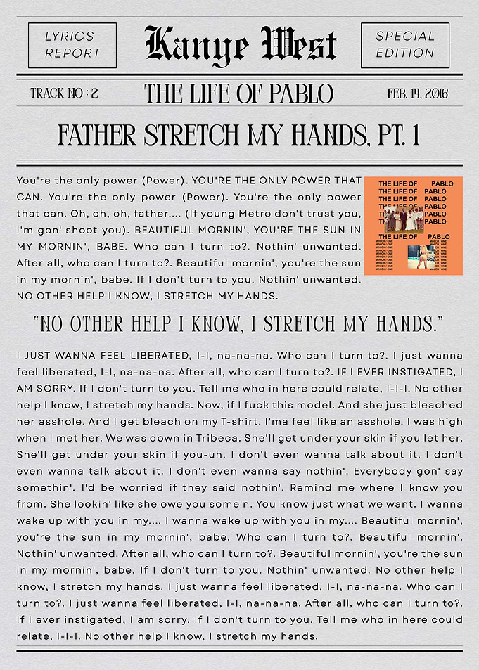 Kanye West Father Stretch My Hands, Pt. 1
