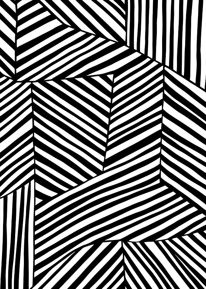 Abstract Black and White Geometric Pattern
