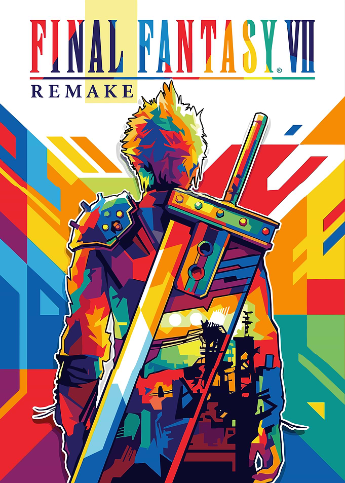 Final Fantasy VII Remake Pop Art Poster