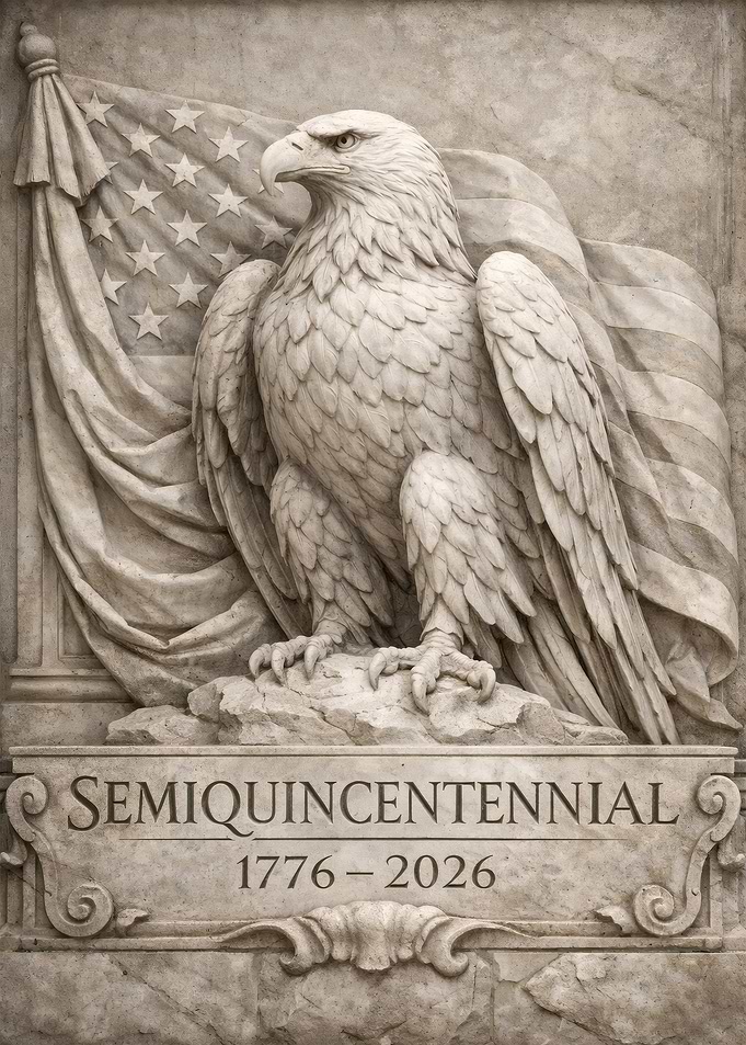 American Eagle and Flag Sculpture