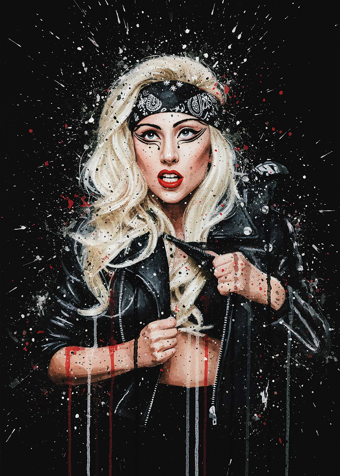 Lady Gaga Pop Art Portrait