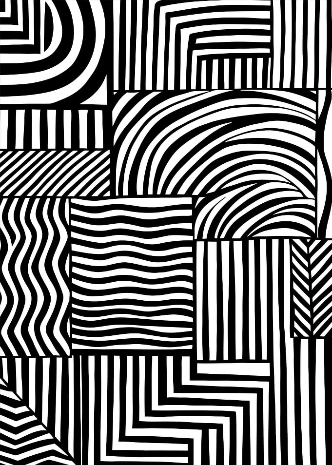 Black and White Optical Illusion Patterns