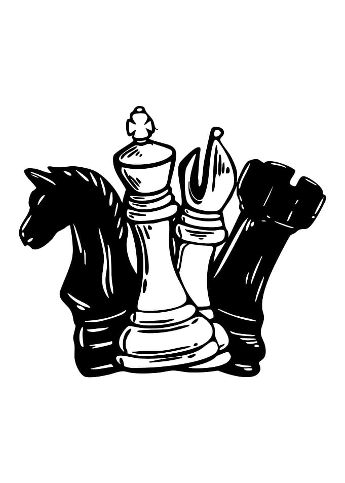 Chess Pieces Silhouette