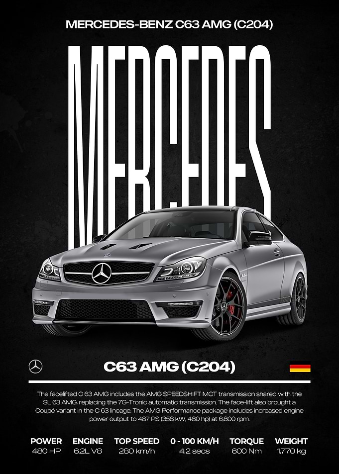 Mercedes-Benz C63 AMG Poster