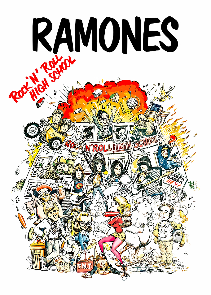 Ramones Rock 'n' Roll High School Poster