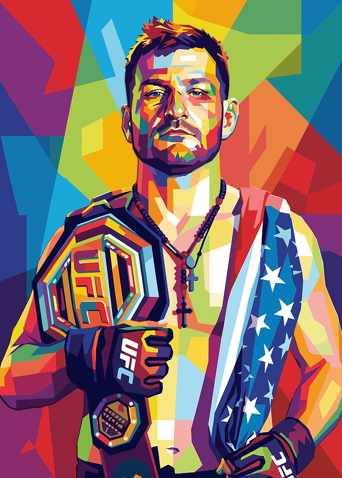 Stipe Miocic UFC Champion with American Flag