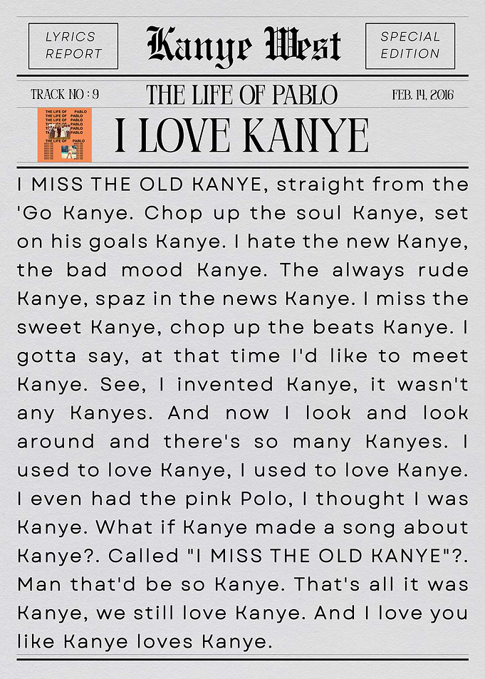 Kanye West I Love Kanye