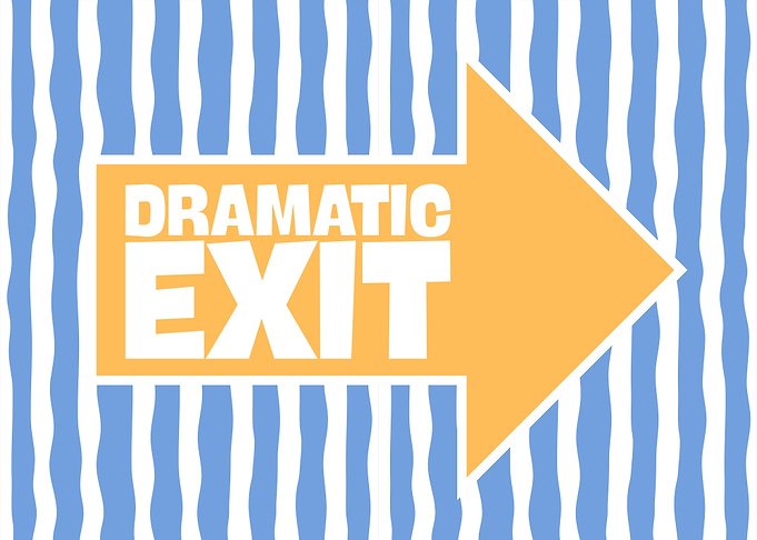 Dramatic Exit Arrow Sign