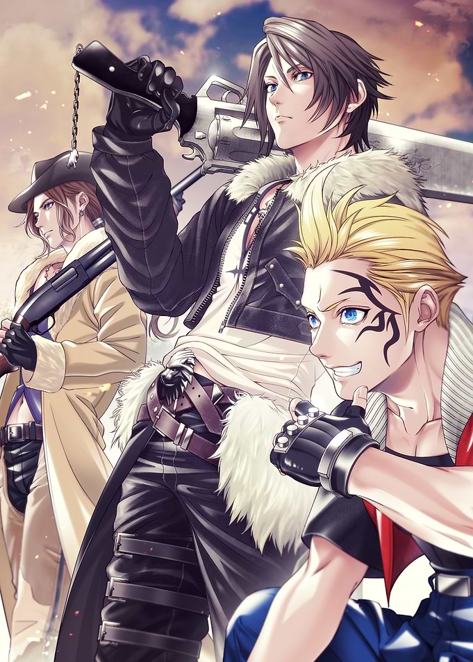squall leonhart with group