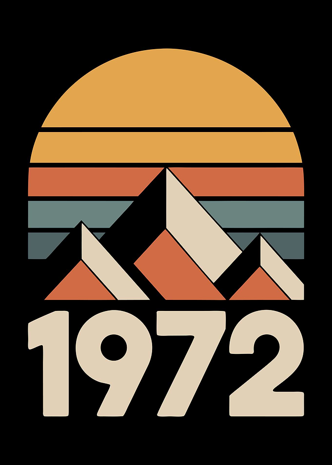 1972 Year Retro Design