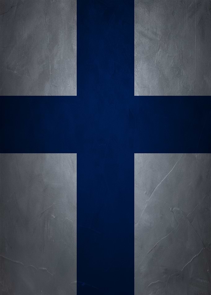Finnish Flag Textured Background