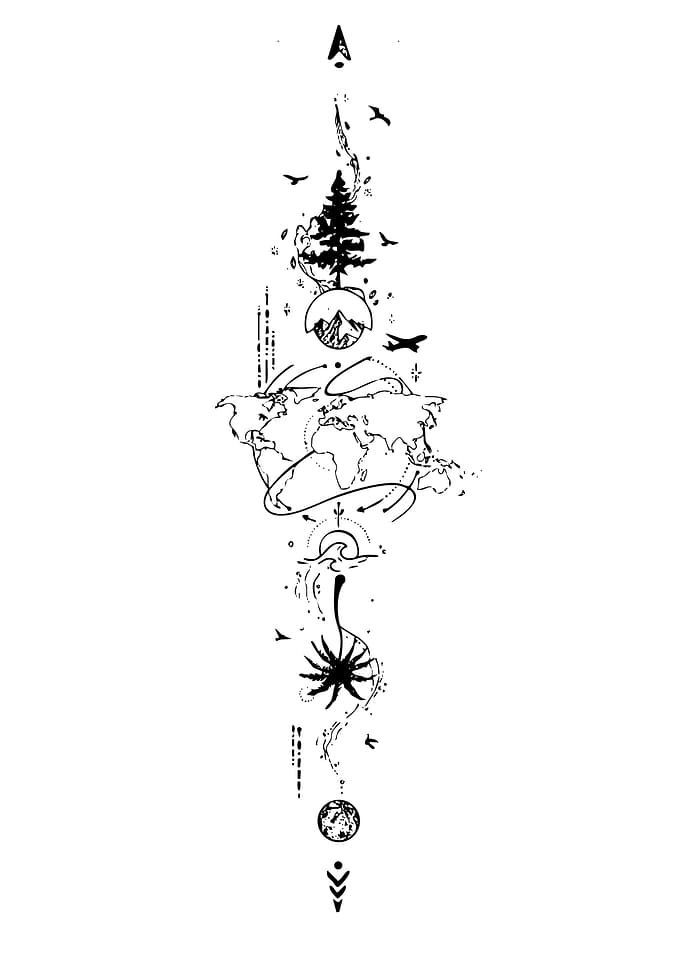 Travel and Nature Themed Vertical Design