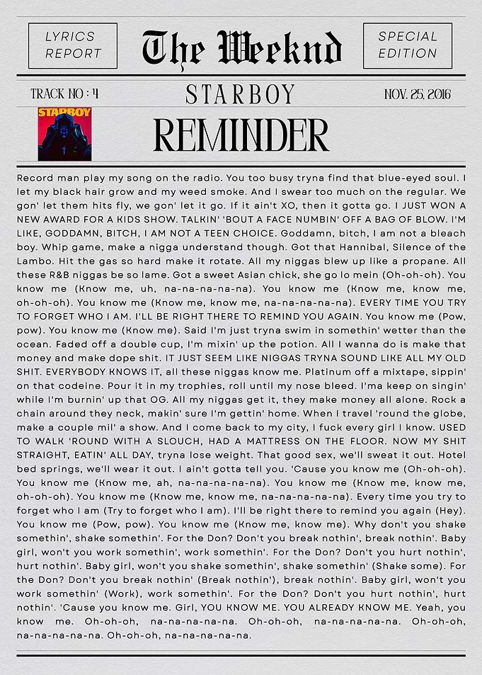 The Weeknd Reminder