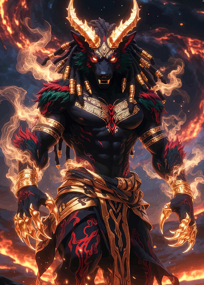Fiery Werewolf Warrior