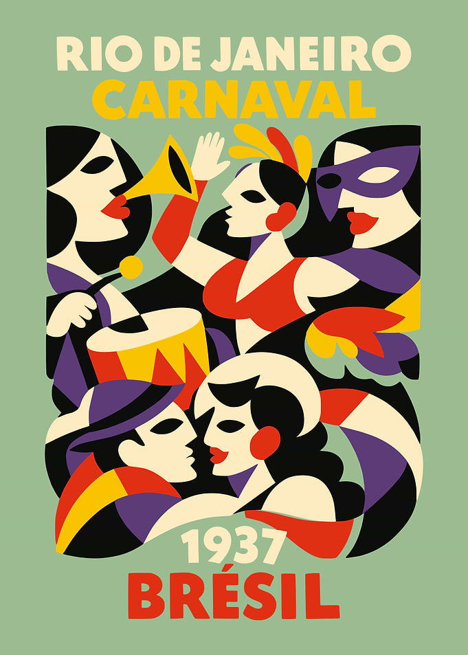 Rio de Janeiro Carnaval 1937 Poster