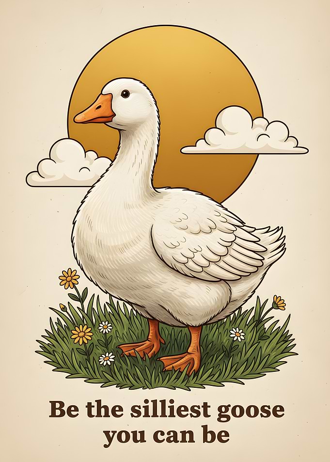 Silly Goose Inspirational Art