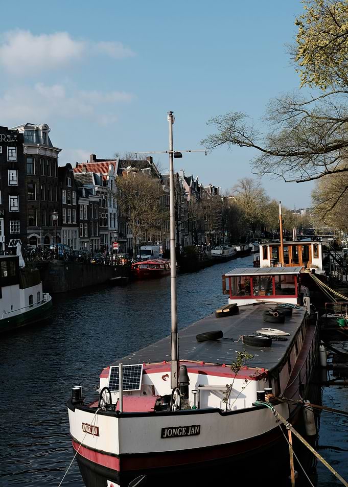 Amsterdam Canal with Houseboats