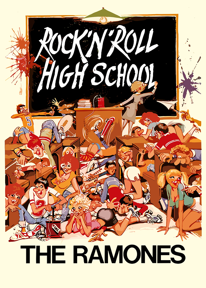 The Ramones Rock 'n' Roll High School Poster