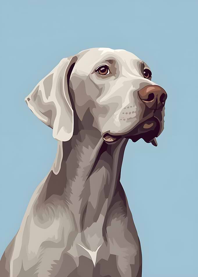 Weimaraner Dog Portrait