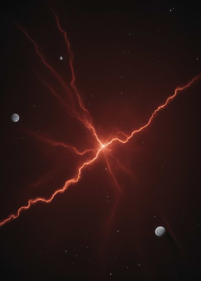 Cosmic Lightning Strike with Planets