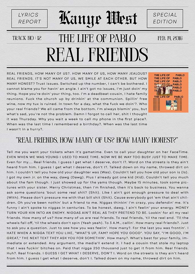 Kanye West Real Friends