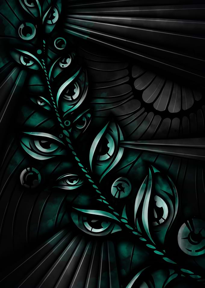 Dark Teal Eyes Branch