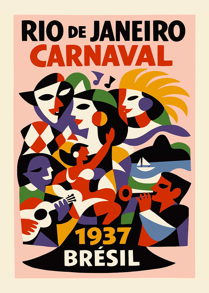 Rio de Janeiro Carnaval 1937 Poster