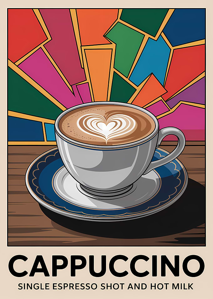 Cappuccino with Heart Latte Art