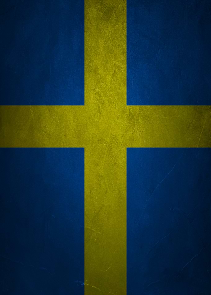 Sweden Flag Grunge Texture