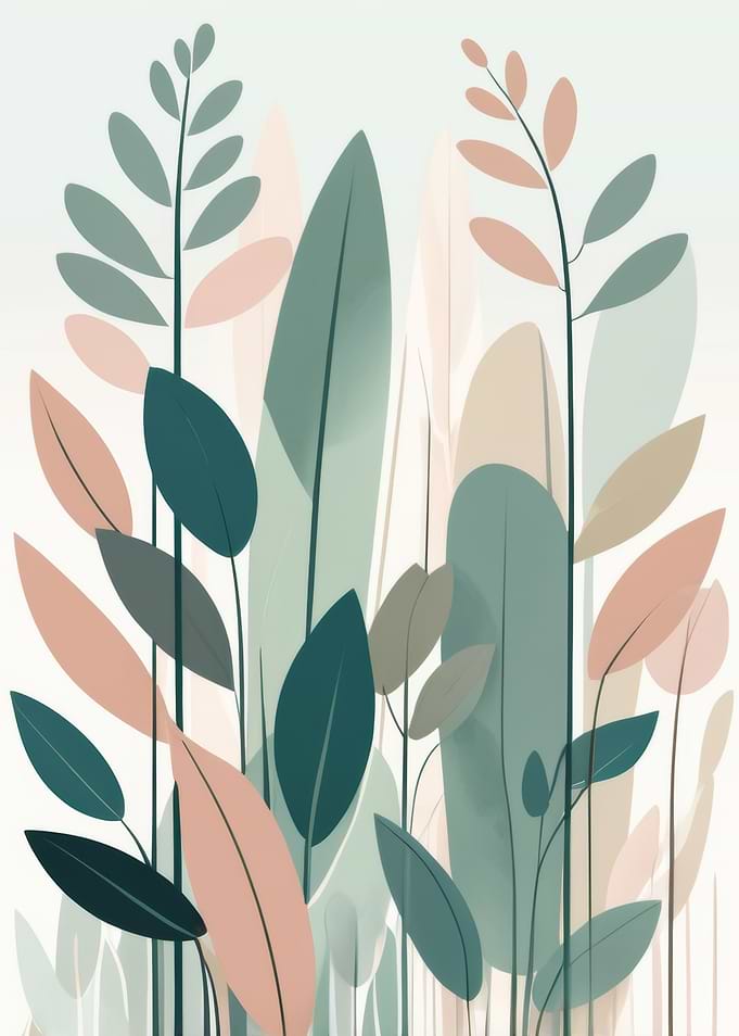 Abstract Botanical Illustration