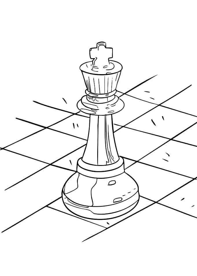 Chess King on Board