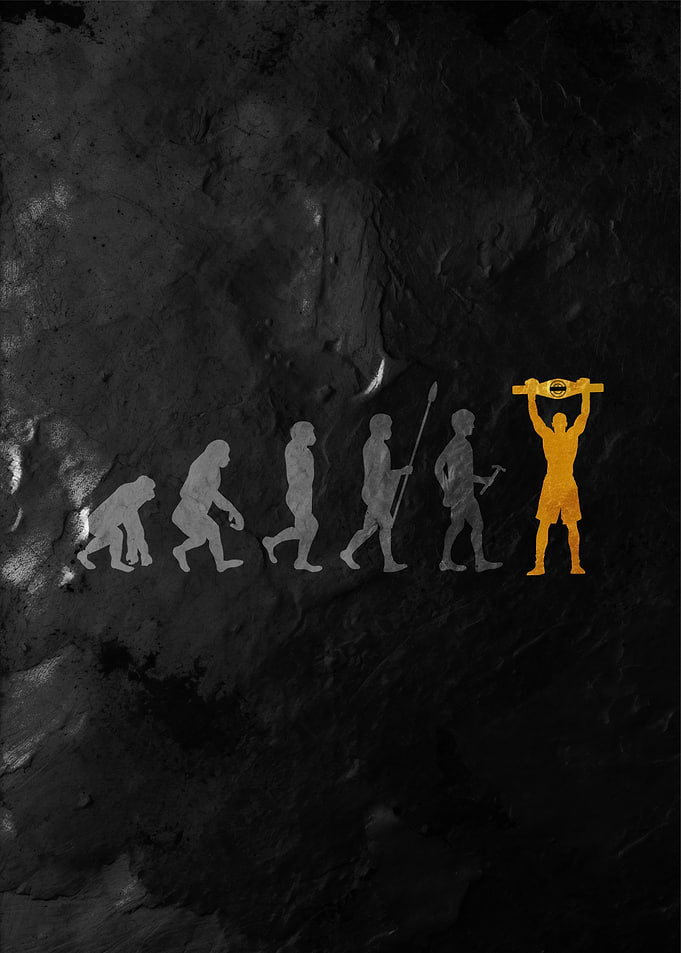 Evolution of Man to Weightlifter