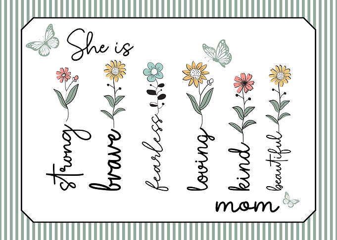 She is Mom Floral Art