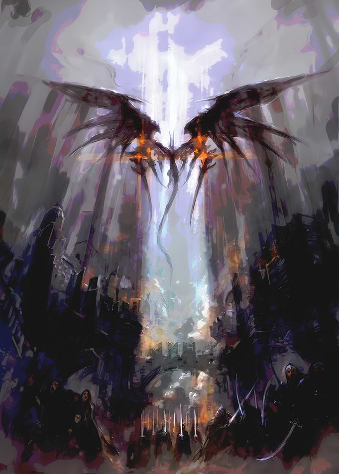 Demonic Angel Descends on City