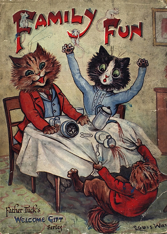 Family Fun Cats at a Table