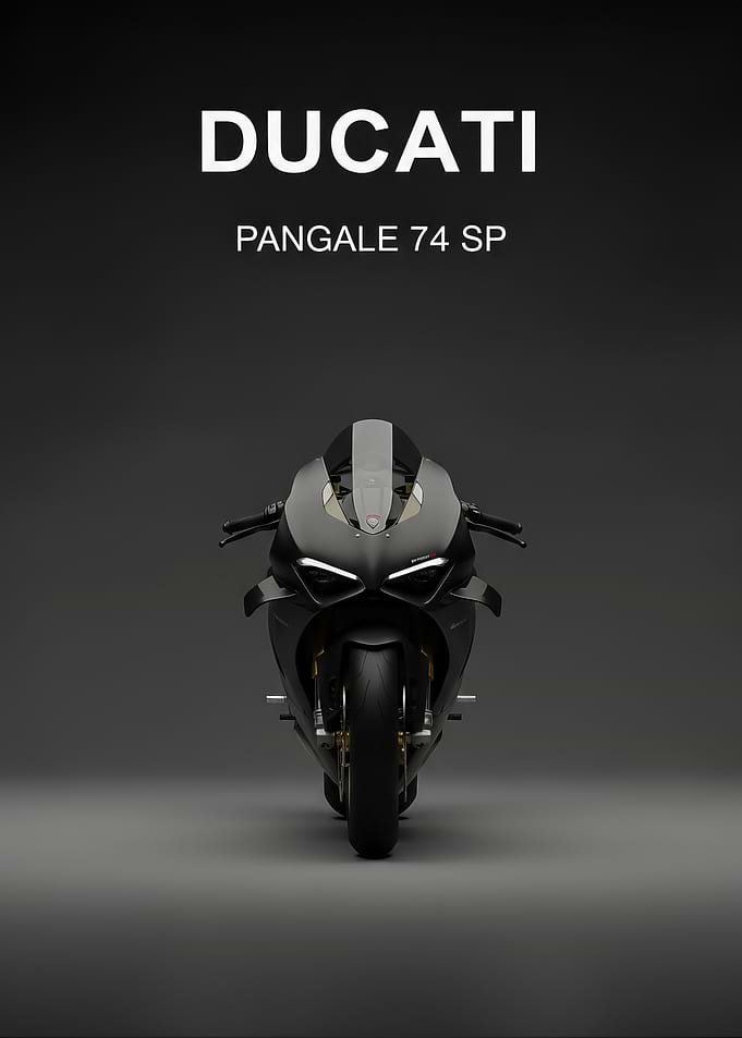 black Ducati Panigale 74 SP Motorcycle