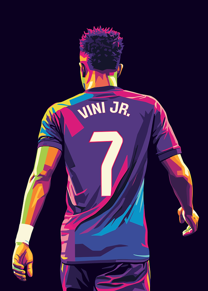 Vini Jr. Soccer Jersey Pop Art